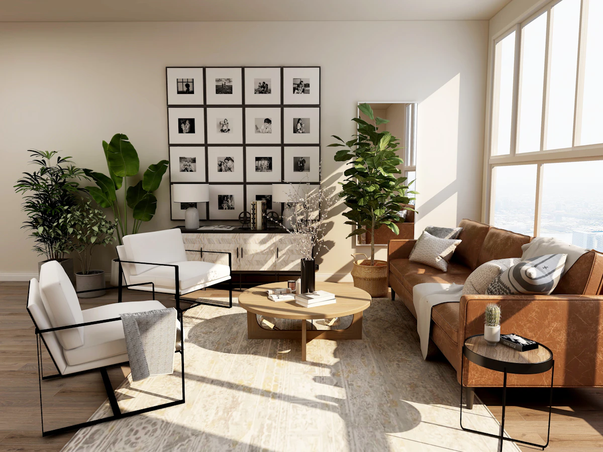 Quiet contemporary interior, a lifestyle illustration